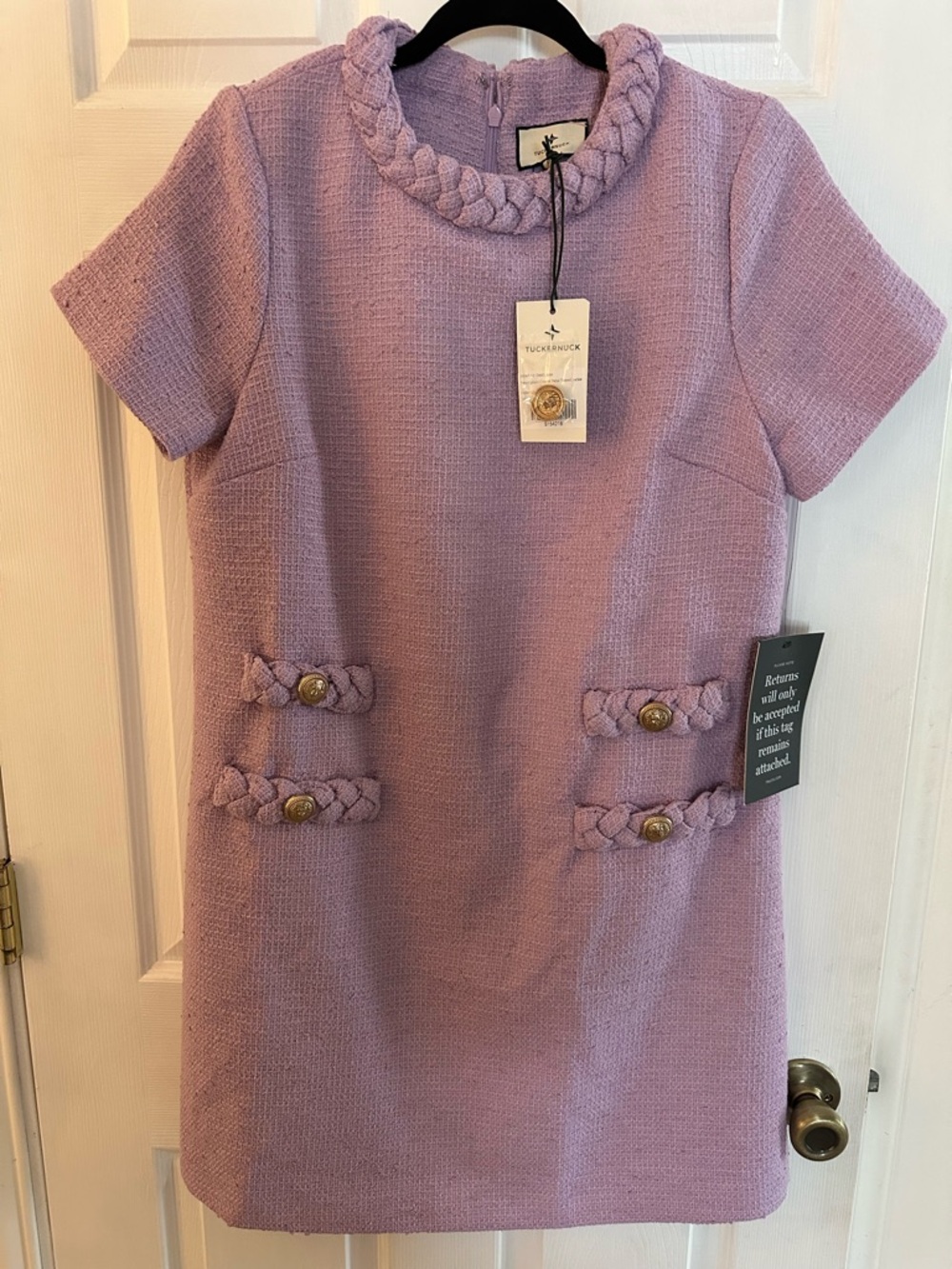 Tuckernuck NWT Crocus Petal Tweed Jackie Dress - Picture 5 of 8
